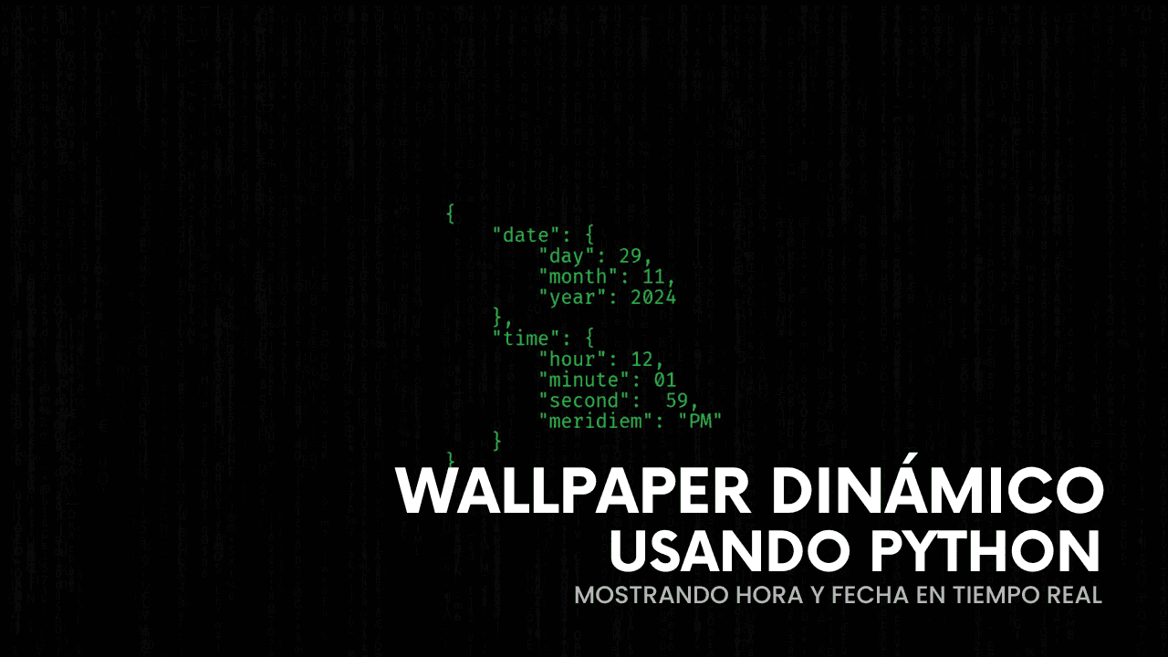 Cómo crear un wallpaper dinámico con hora y fecha usando Python